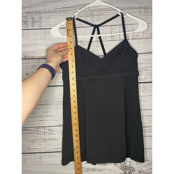 Lululemon Bend and Flow Blue Active Tank Top Women's Size 4 6 Black Gym Workout - Picture 9 of 9